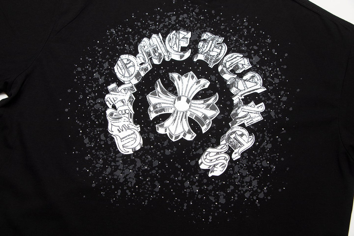 Chrome Hearts Splatter Rhinestone Graphic T-Shirt ¡ª detail