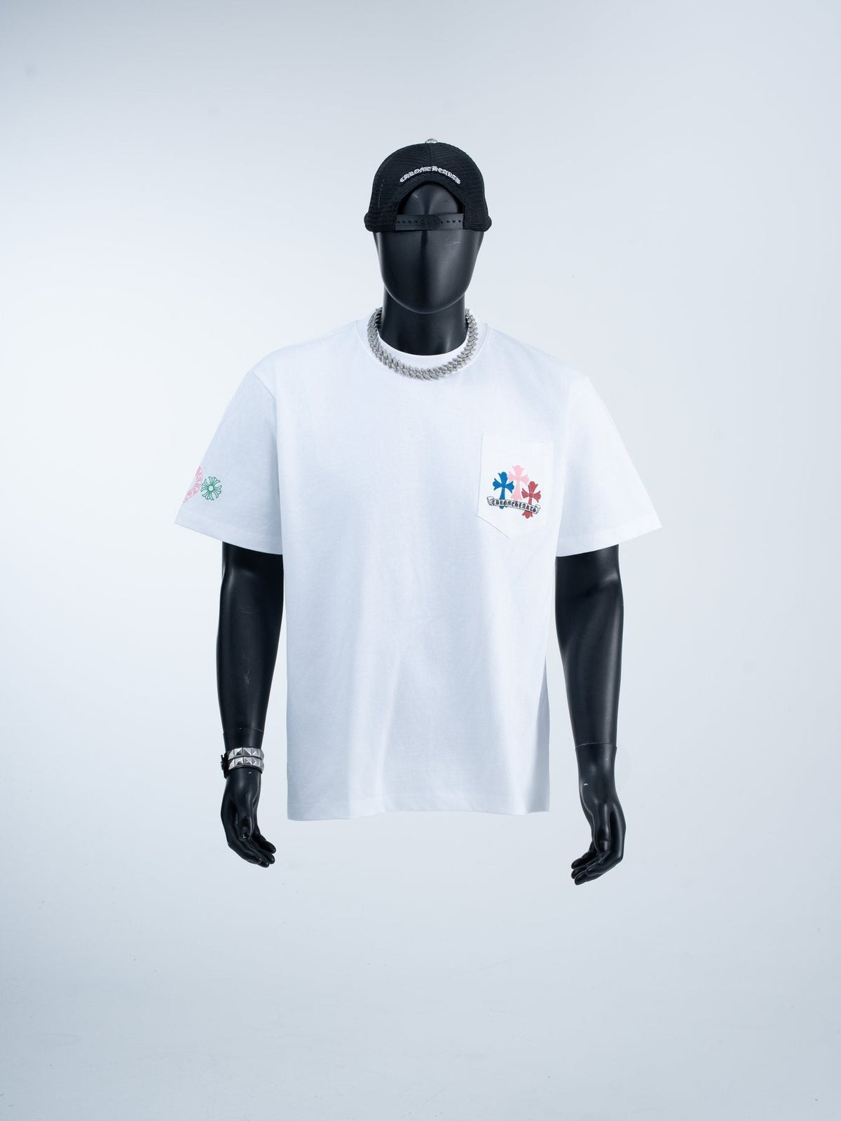 Chrome Hearts Sanskrit Rainbow Cross Graphic T-Shirt ¡ª front