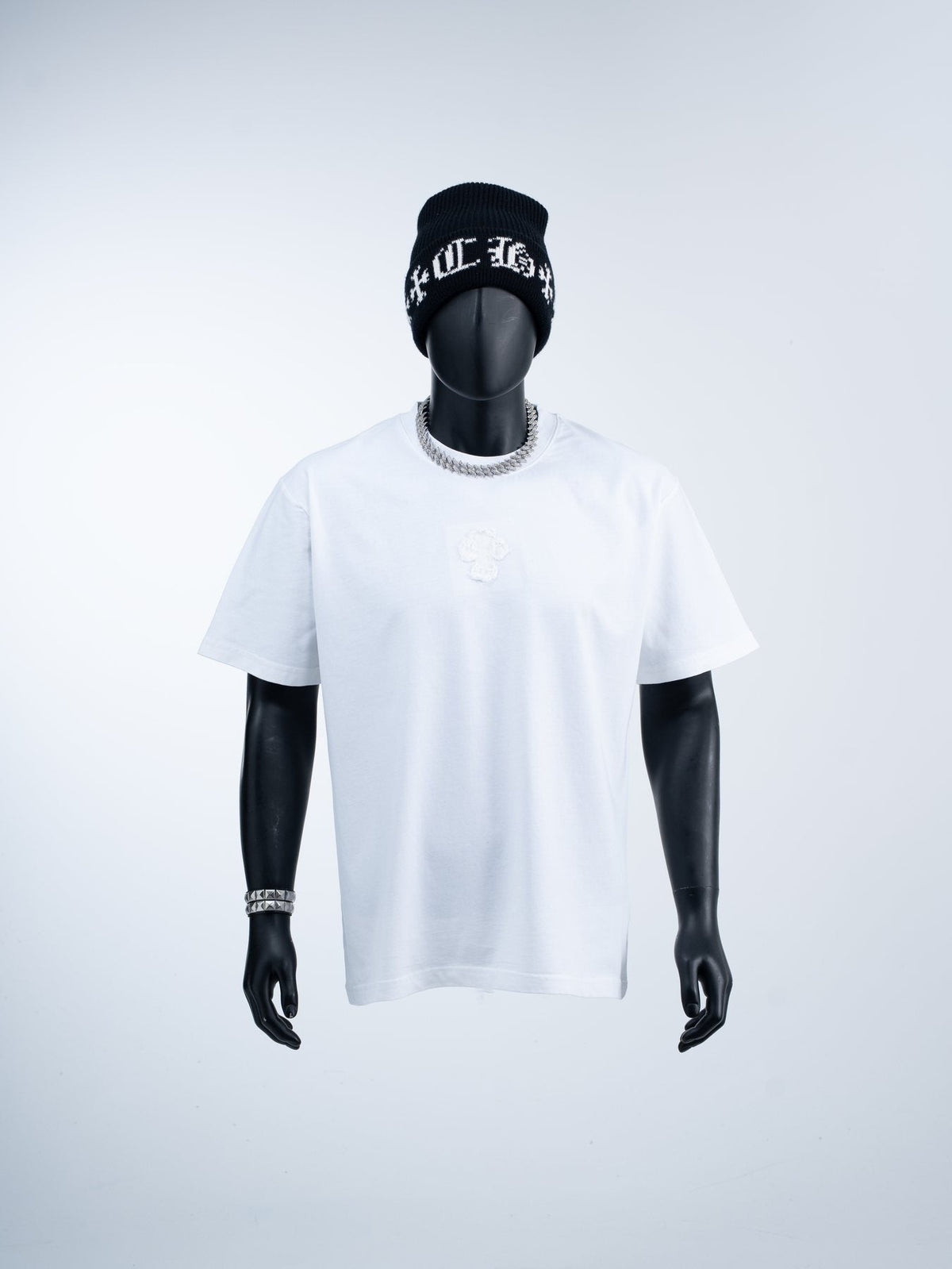 Chrome Hearts Tonal Cross Appliqu¨¦ T-Shirt ¡ª front