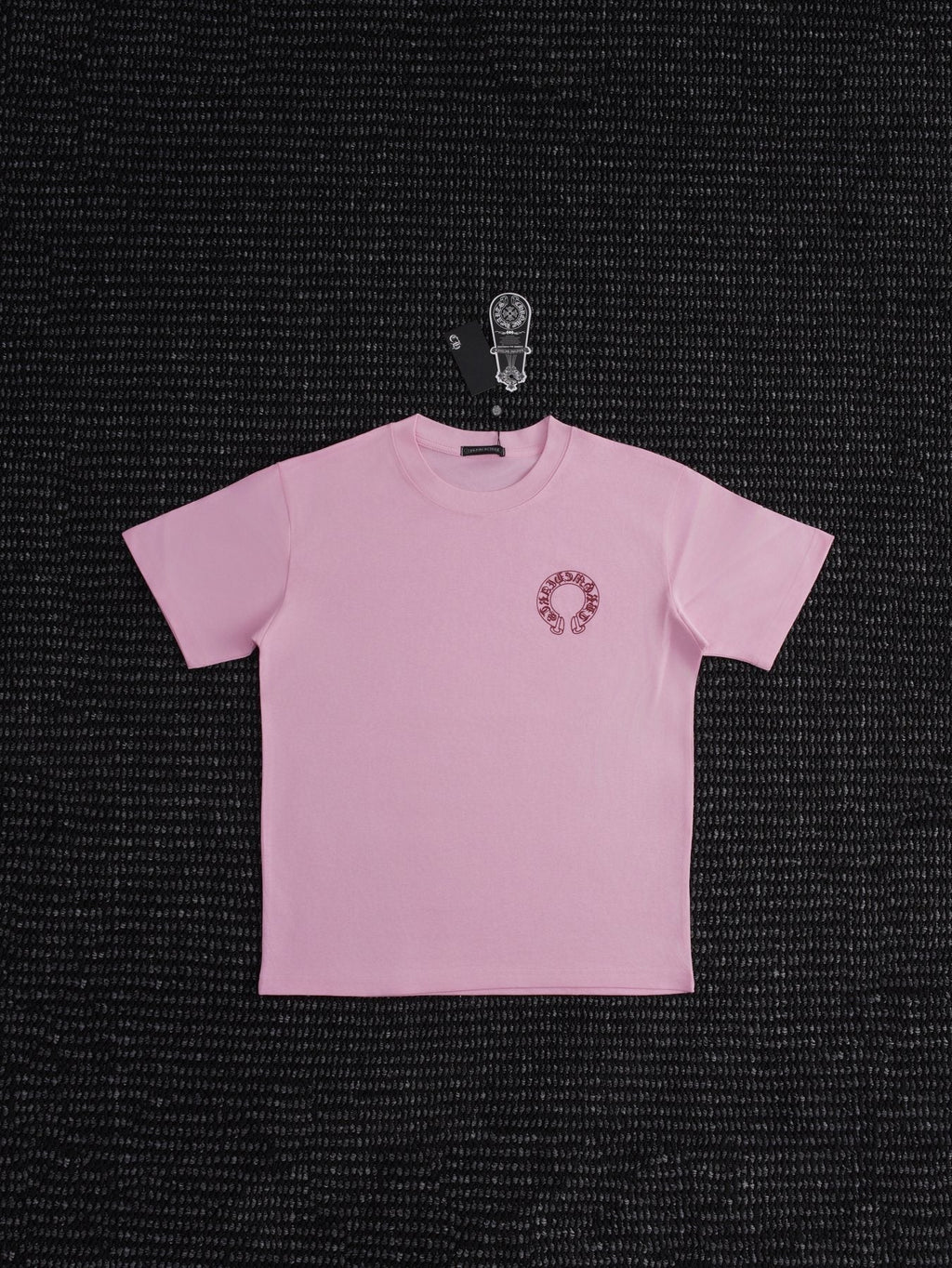 Chrome Hearts Pink Horseshoe Graphic T-Shirt ¡ª front