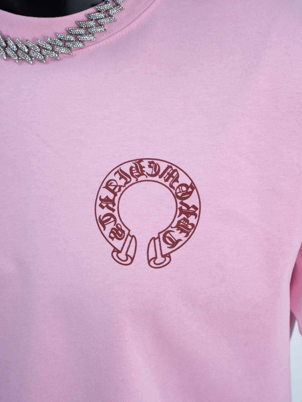 Chrome Hearts Pink Horseshoe Graphic T-Shirt ¡ª detail