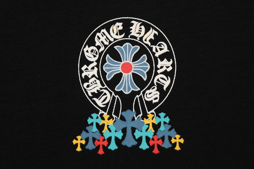 Chrome Hearts Rainbow Floral Cross Graphic T-Shirt ¡ª detail