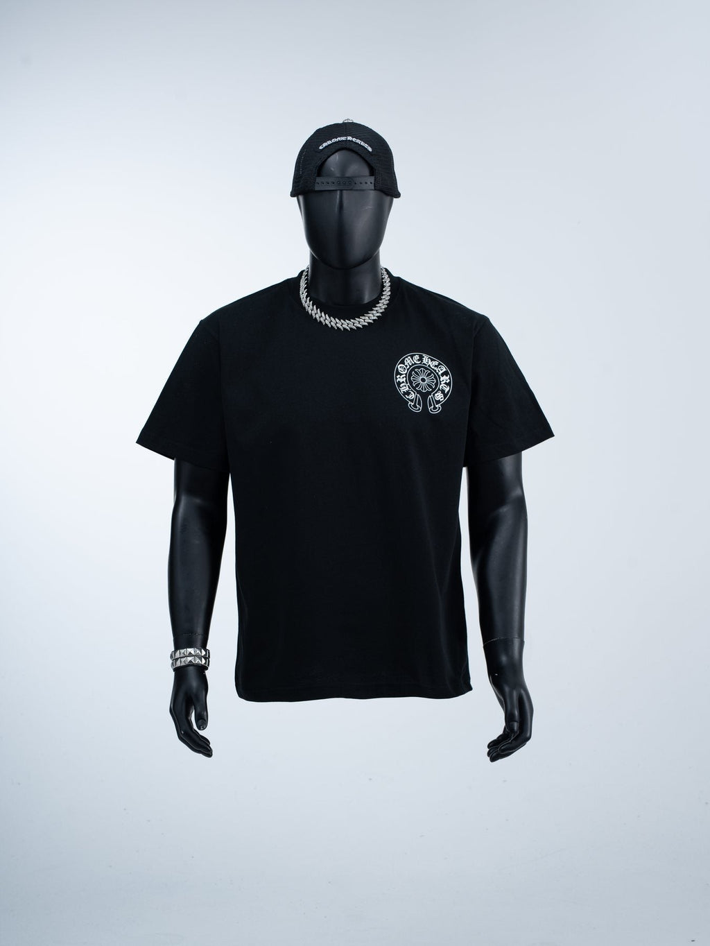Chrome Hearts Horseshoe Floral Graphic T-Shirt ¡ª front