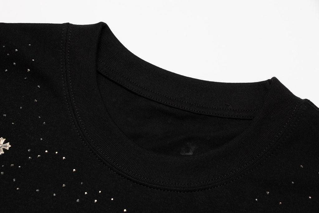 Chrome Hearts Rhinestone Cross Embellished T-Shirt ¡ª detail