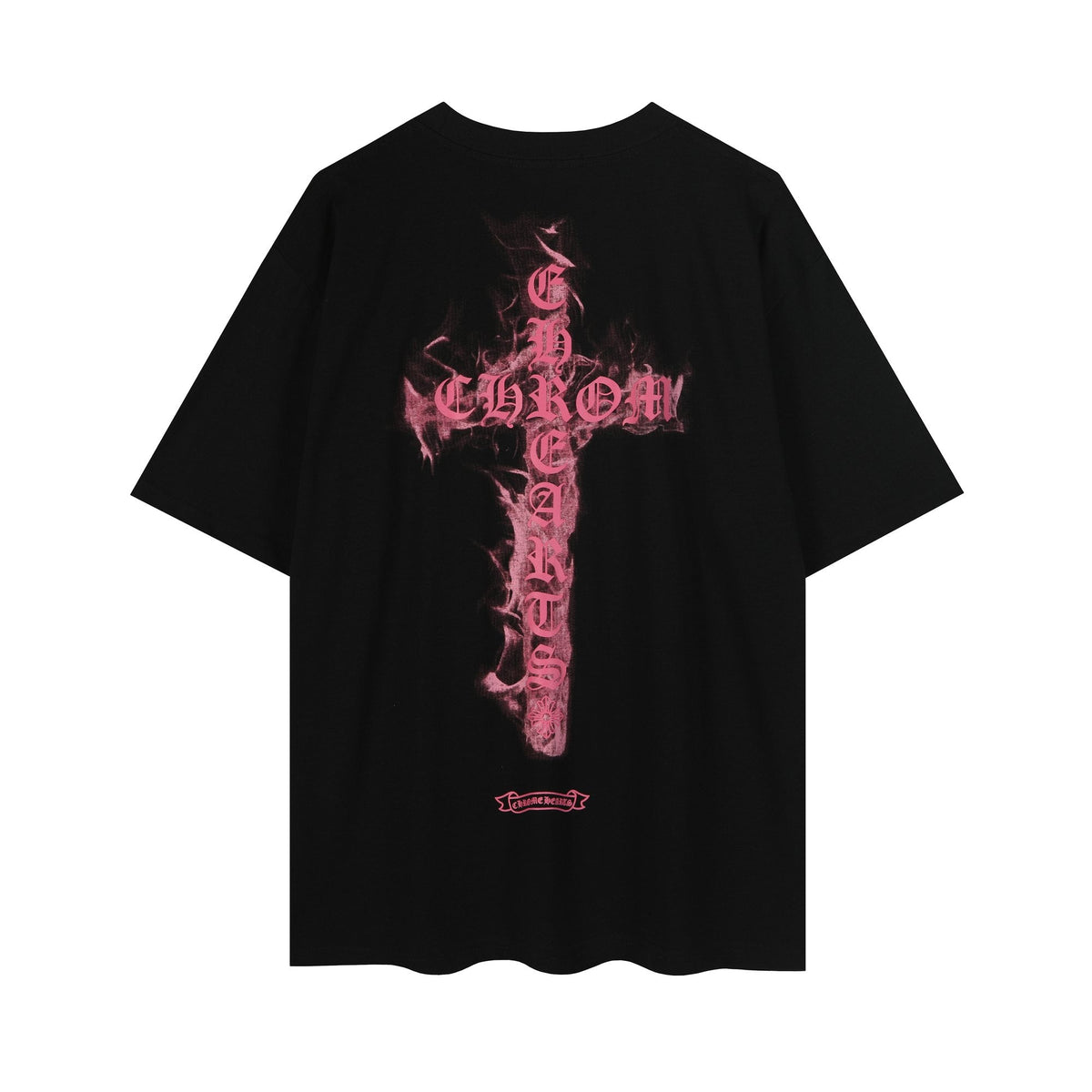 Chrome Hearts Pink Flame Cross Graphic T-Shirt ¡ª hero