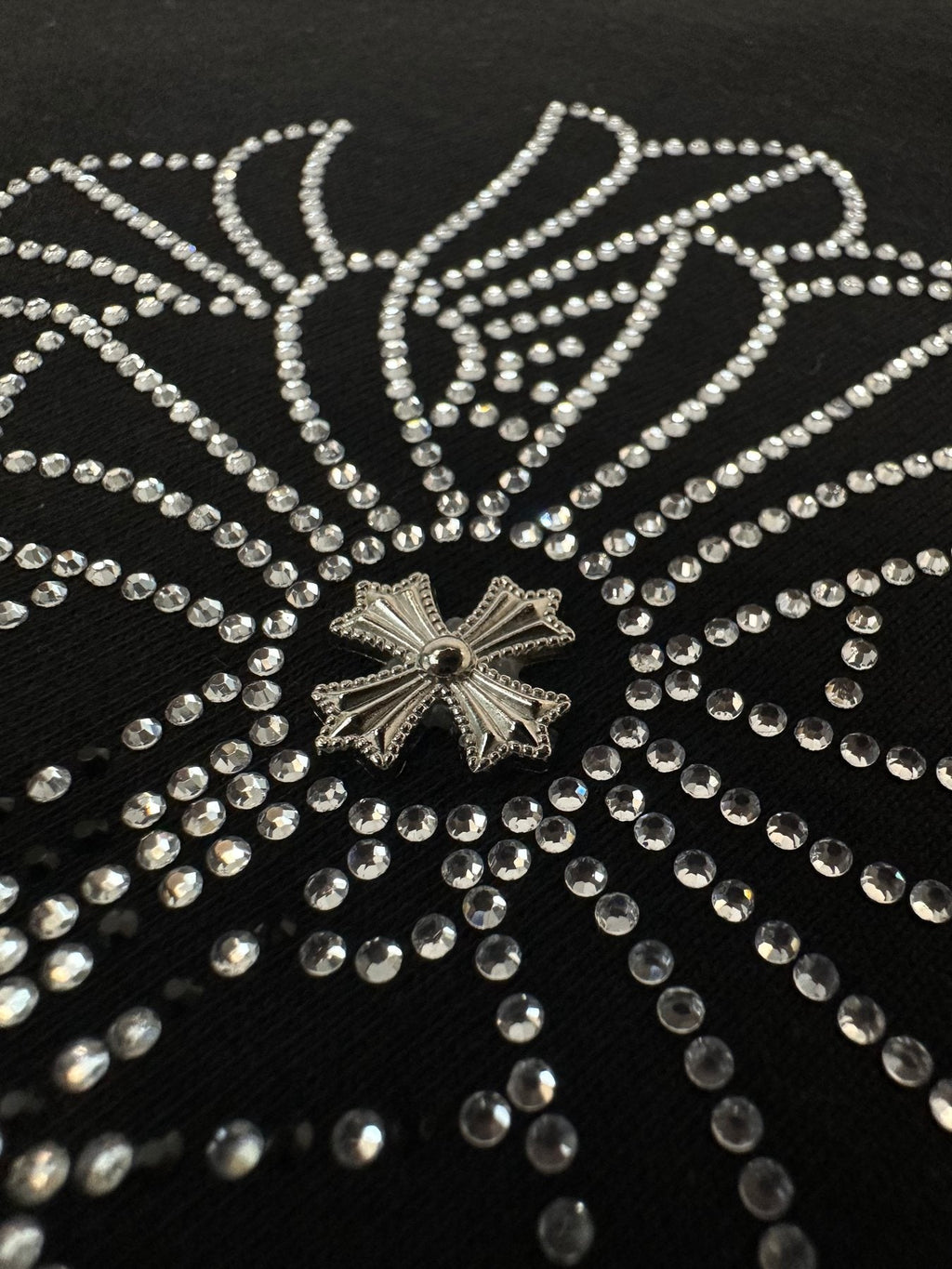 Chrome Hearts Firework Rhinestone Cross Graphic T-Shirt ¡ª detail