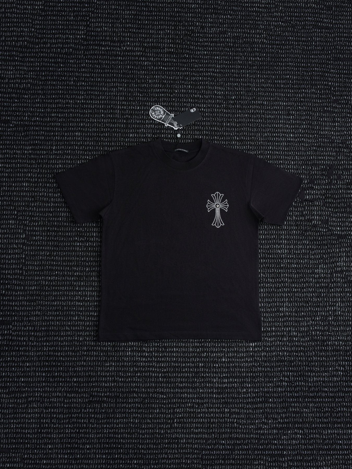 Chrome Hearts Firework Rhinestone Cross Graphic T-Shirt ¡ª front