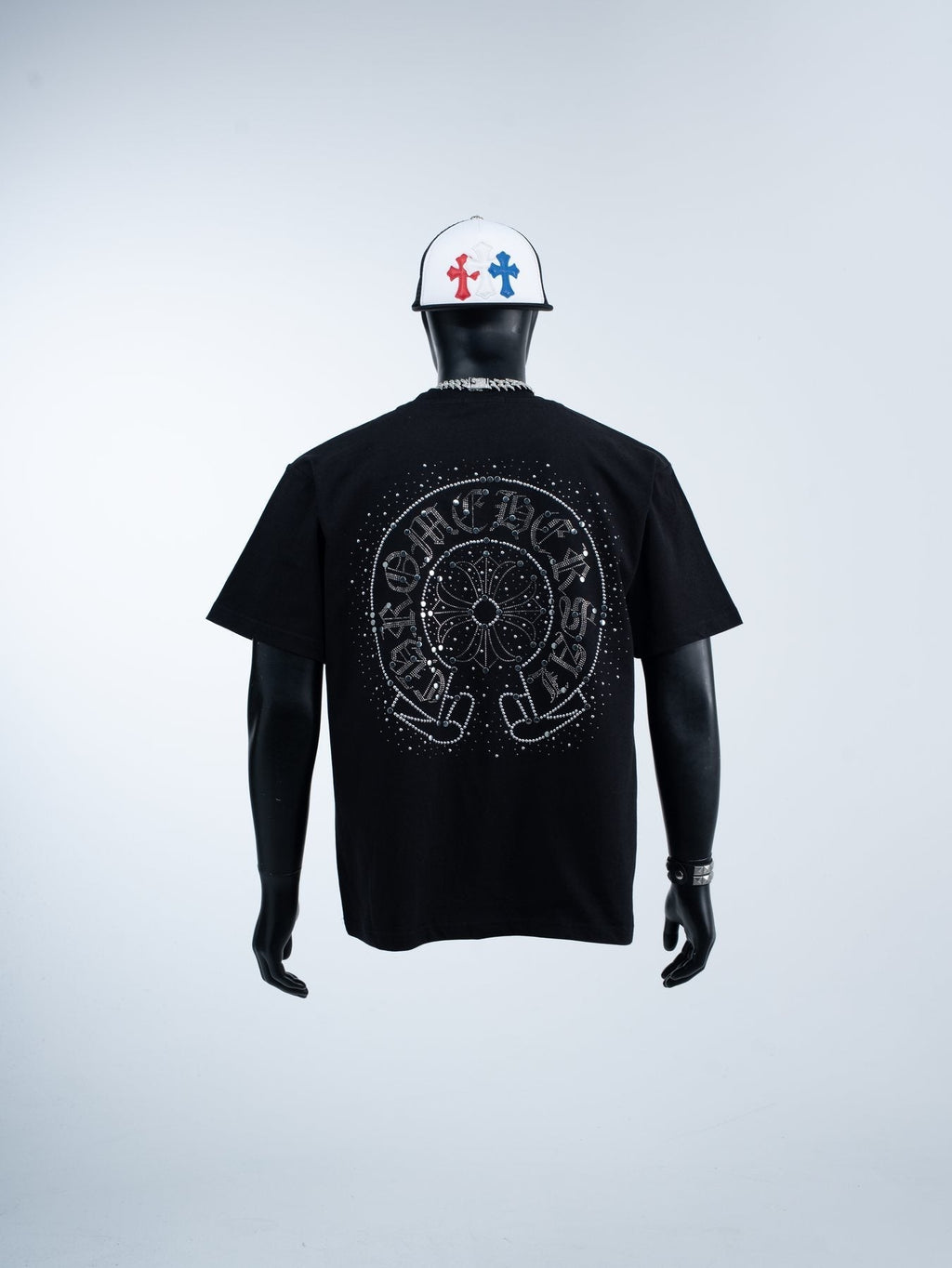 Chrome Hearts Rhinestone-Style Graphic T-Shirt ¡ª back