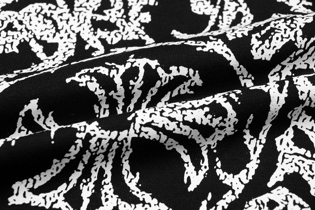 Chrome Hearts Sanskrit Horseshoe Cross Graphic T-Shirt ¡ª fabric_closeup