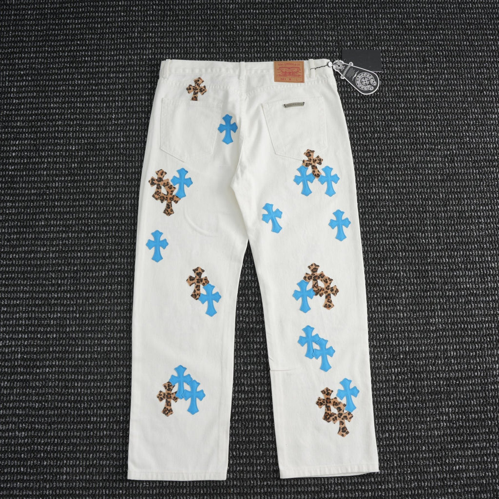 Chrome Hearts White Cross Graphic Pants ¡ª back