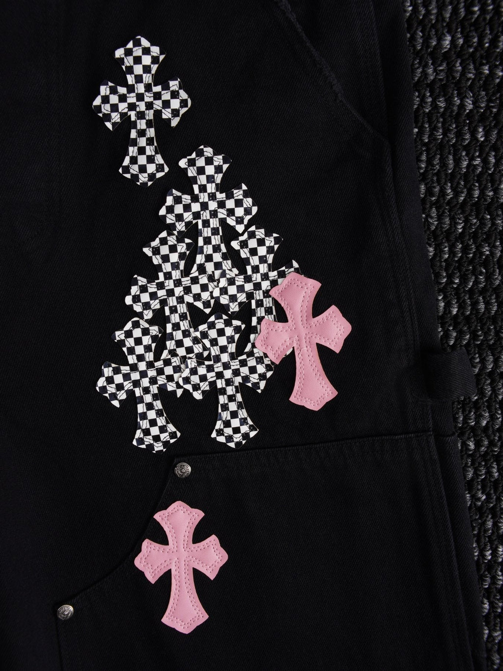 Chrome Hearts Cross Patch Cargo Shorts ¡ª detail