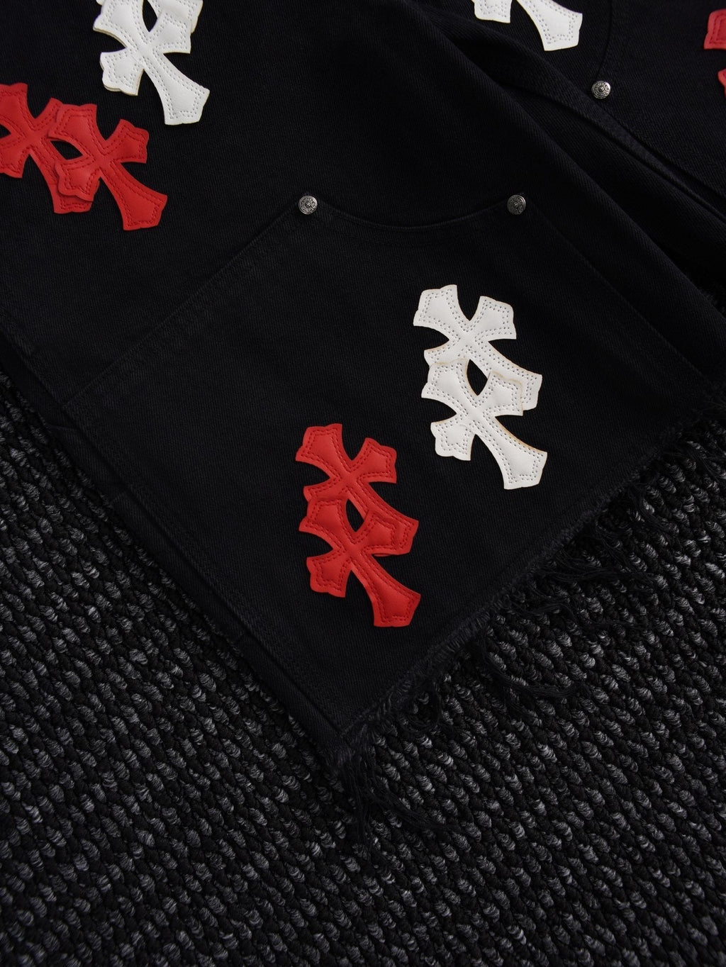 Chrome Hearts Cross Patch Black Shorts ¡ª detail