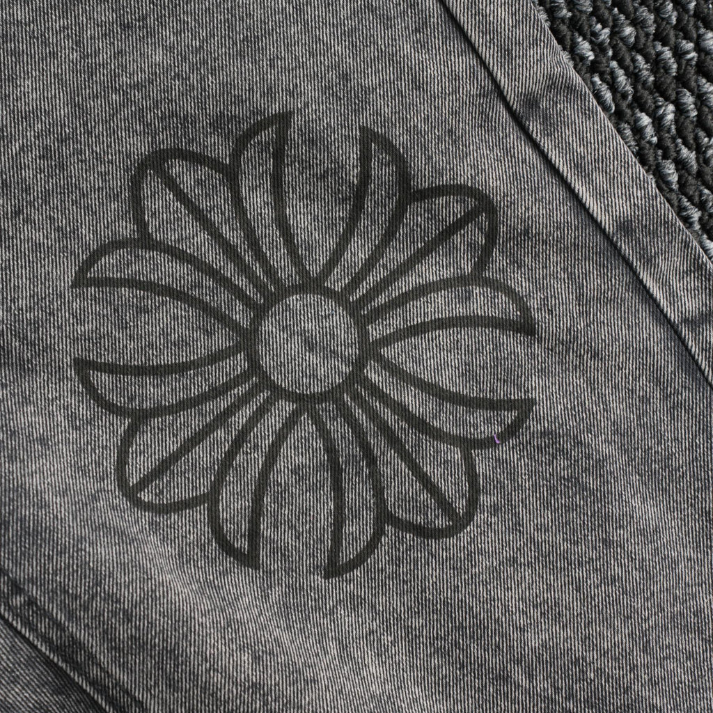Chrome Hearts Gray Graphic Washed Jeans ¡ª detail