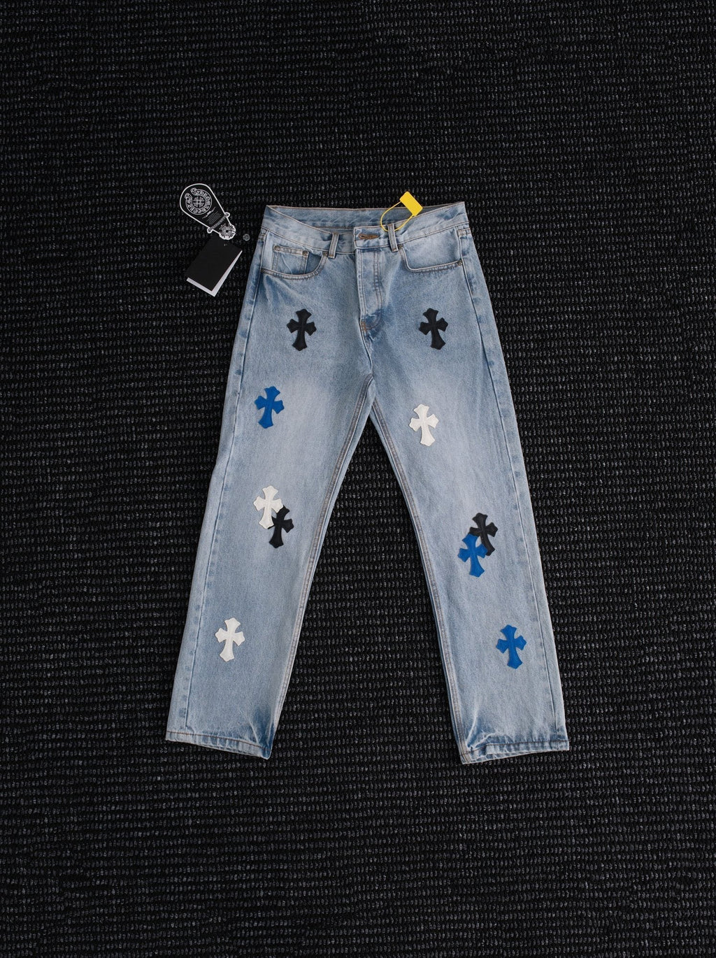 Chrome Hearts Cross Patch Light Blue Denim Jeans ¡ª hero