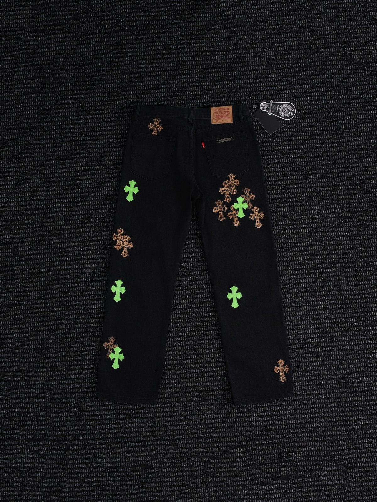 Chrome Hearts Leopard Cross Graphic Denim Pants ¡ª hero