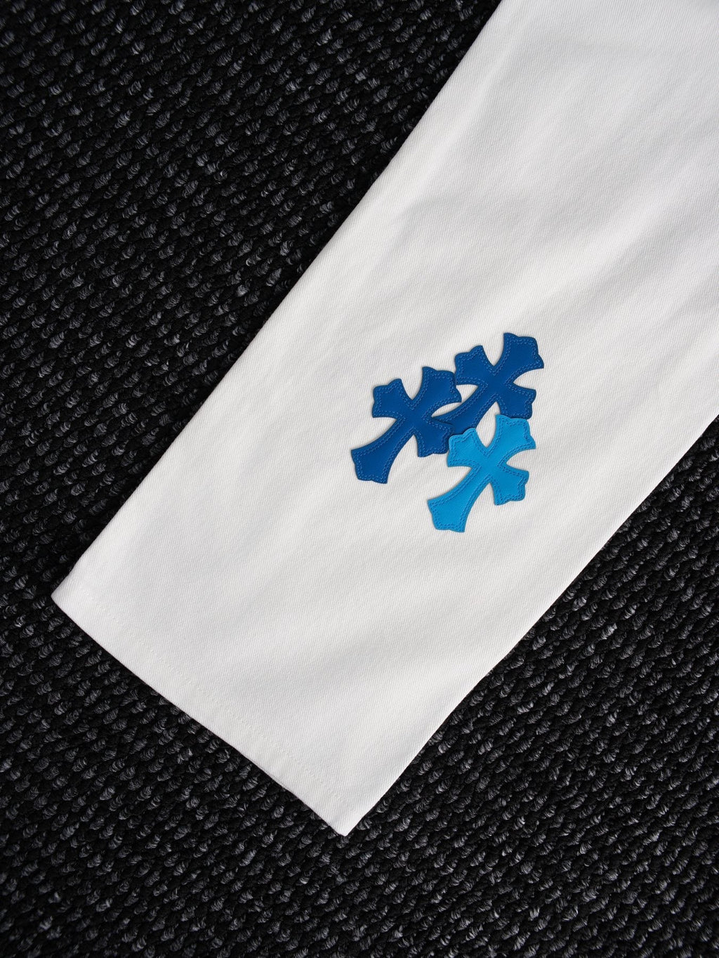 Chrome Hearts White Cross Patch Jeans ¡ª detail