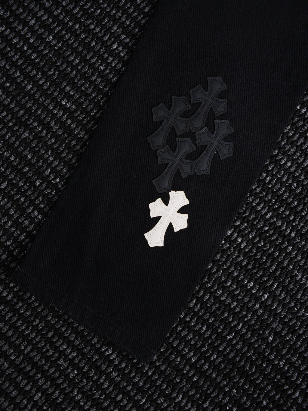 Chrome Hearts Cross Patch Black Jeans ¡ª detail