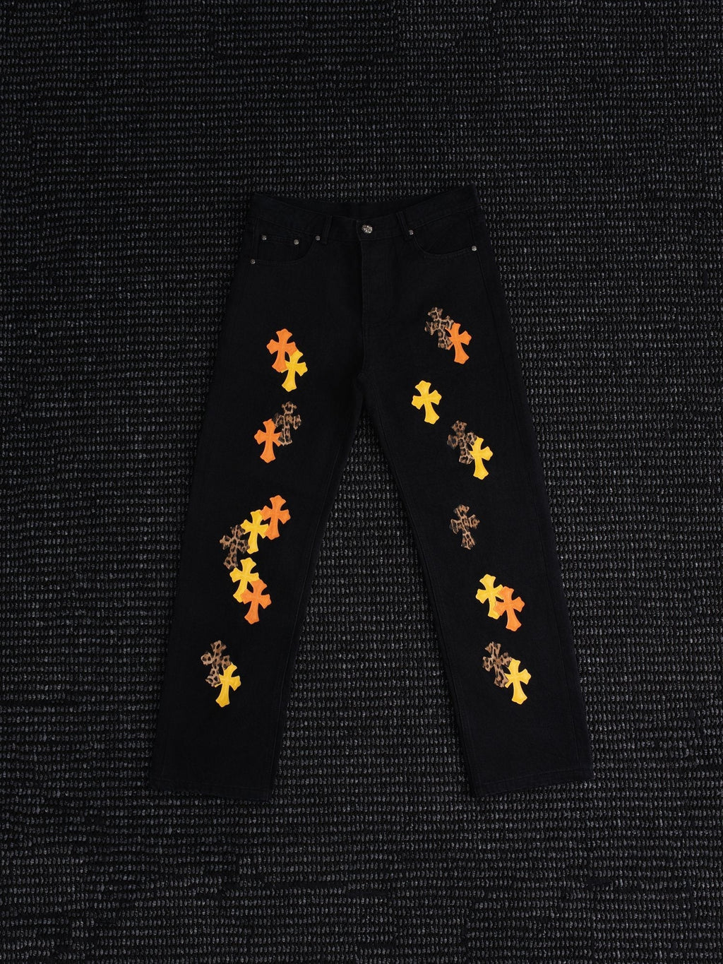 Chrome Hearts Cross Graphic Black Jeans ¡ª hero