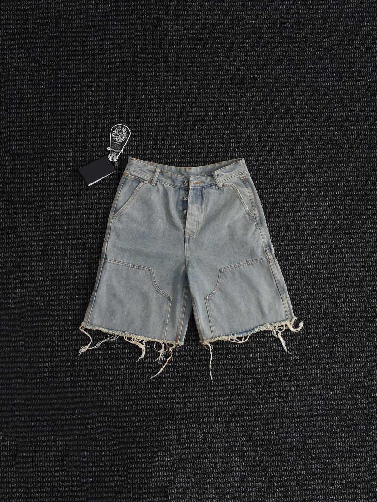 Chrome Hearts Light Blue Washed Denim Shorts ¡ª hero