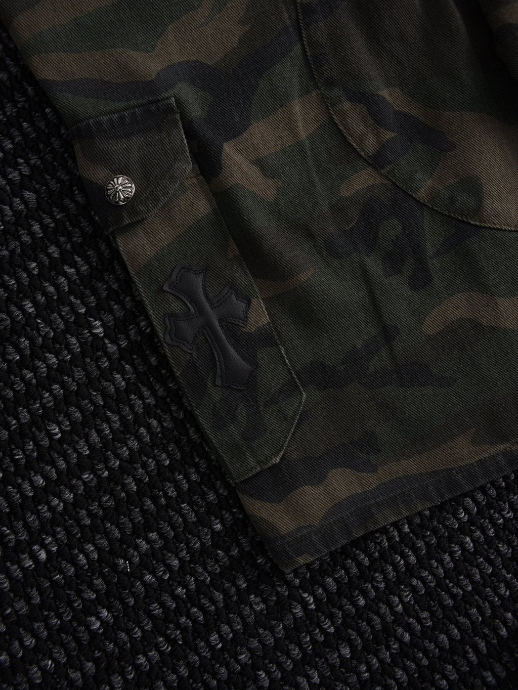 Chrome Hearts Green Camo Cargo Shorts ¡ª detail
