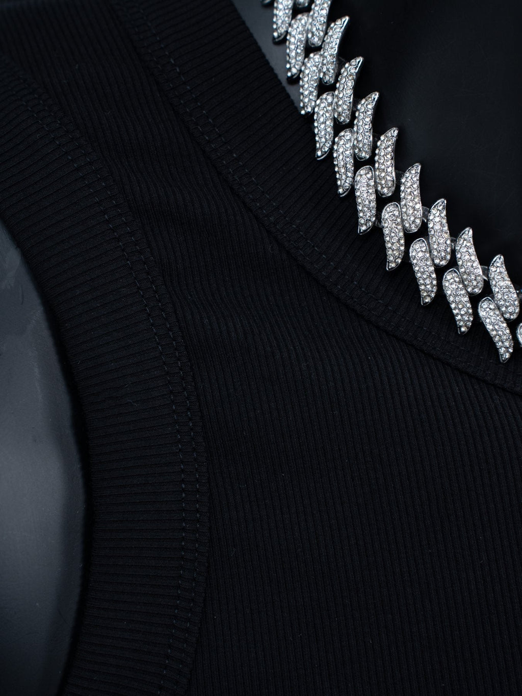 Chrome Hearts Slogan Back Graphic Sleeveless T-Shirt ¡ª fabric_closeup