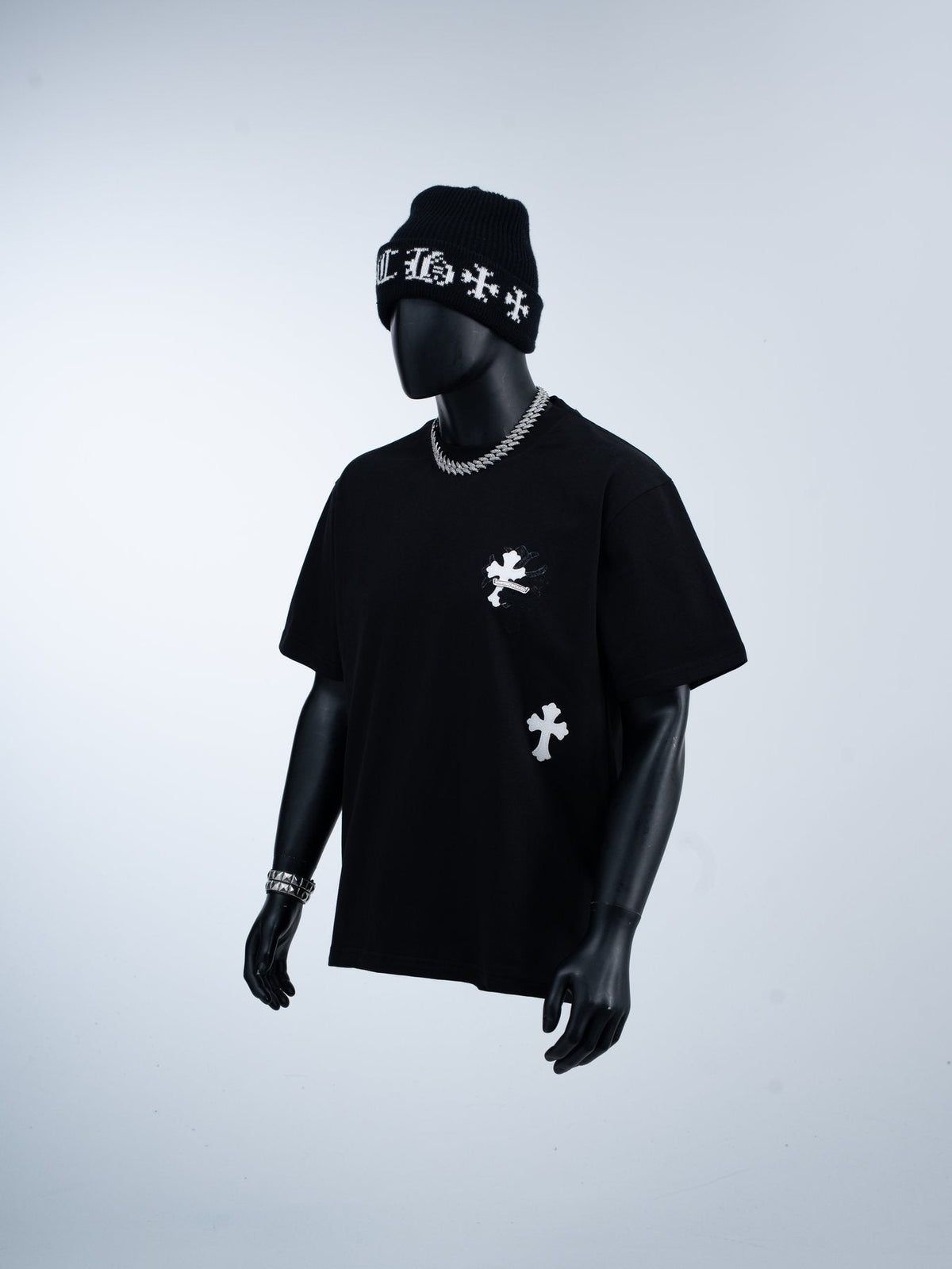 Chrome Hearts Cross Badge Graphic Short-Sleeve T-Shirt ¡ª front