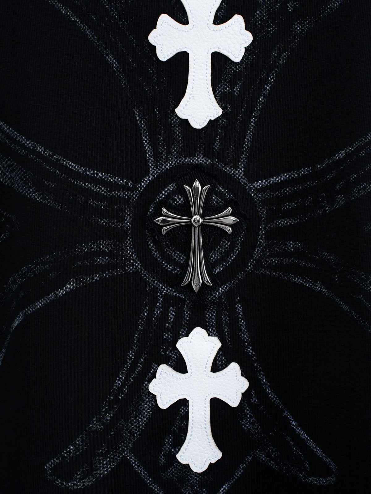 Chrome Hearts Cross Badge Graphic Short-Sleeve T-Shirt ¡ª detail