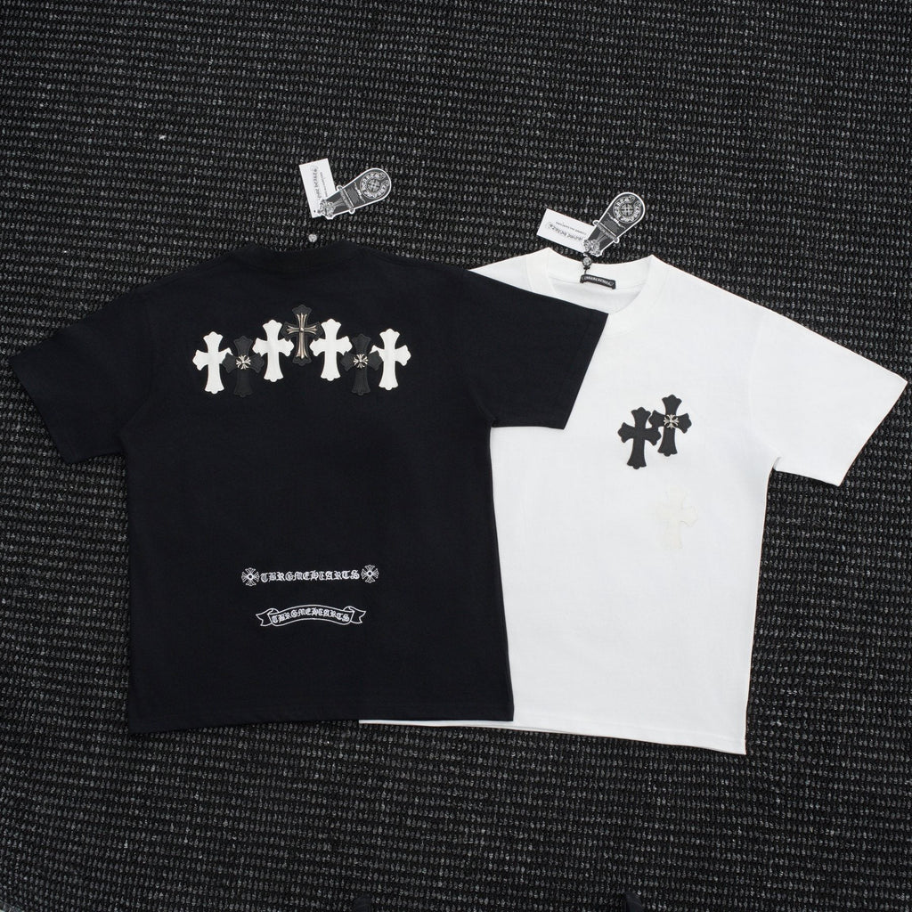 Chrome Hearts Contrast Cross Applique T-Shirt ¡ª comparison