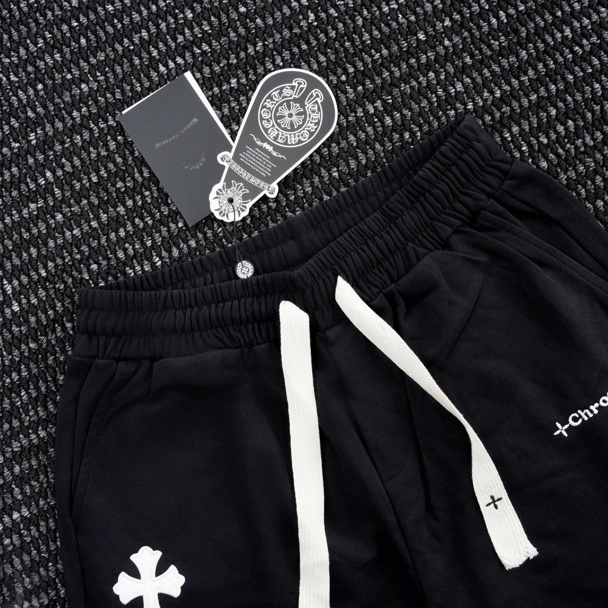 Chrome Hearts Cross Patch Drawstring Shorts ¡ª detail