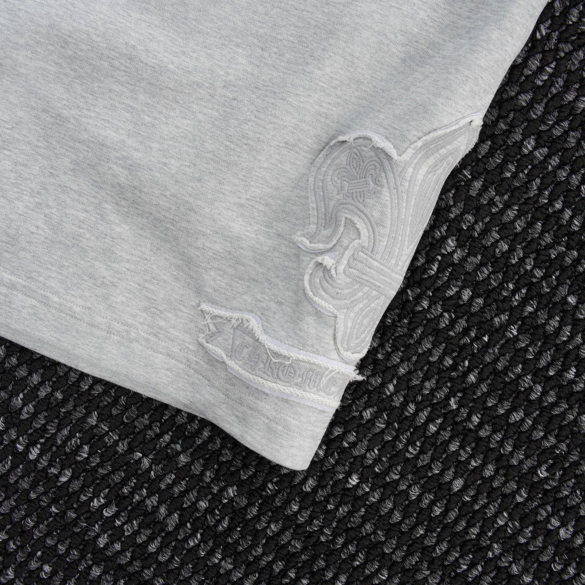 Chrome Hearts Tonal Sanskrit Cross Embroidered Shorts ¡ª detail