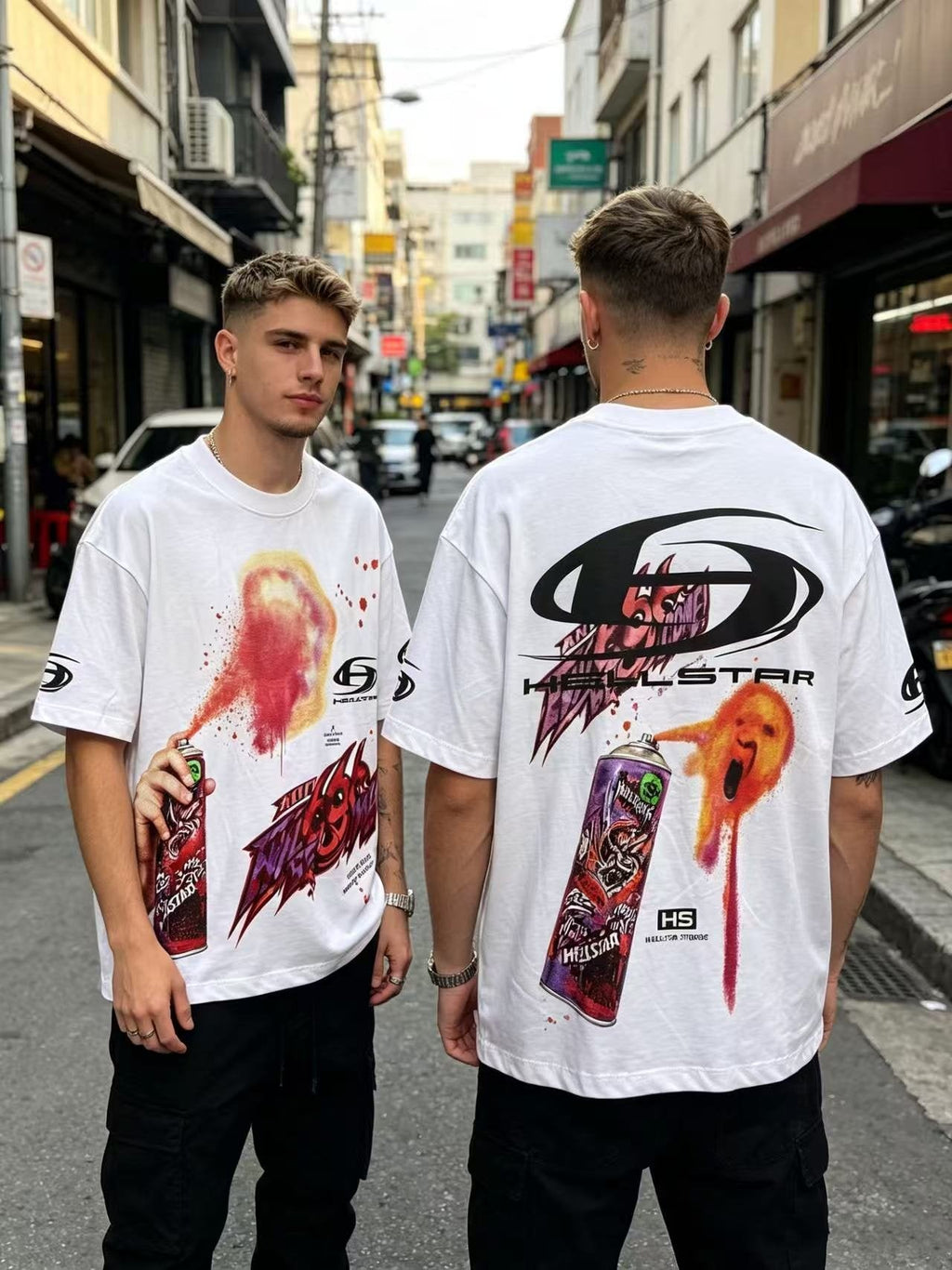 HELISTAR Spray Can Graphic Short-Sleeve T-Shirt ¡ª context