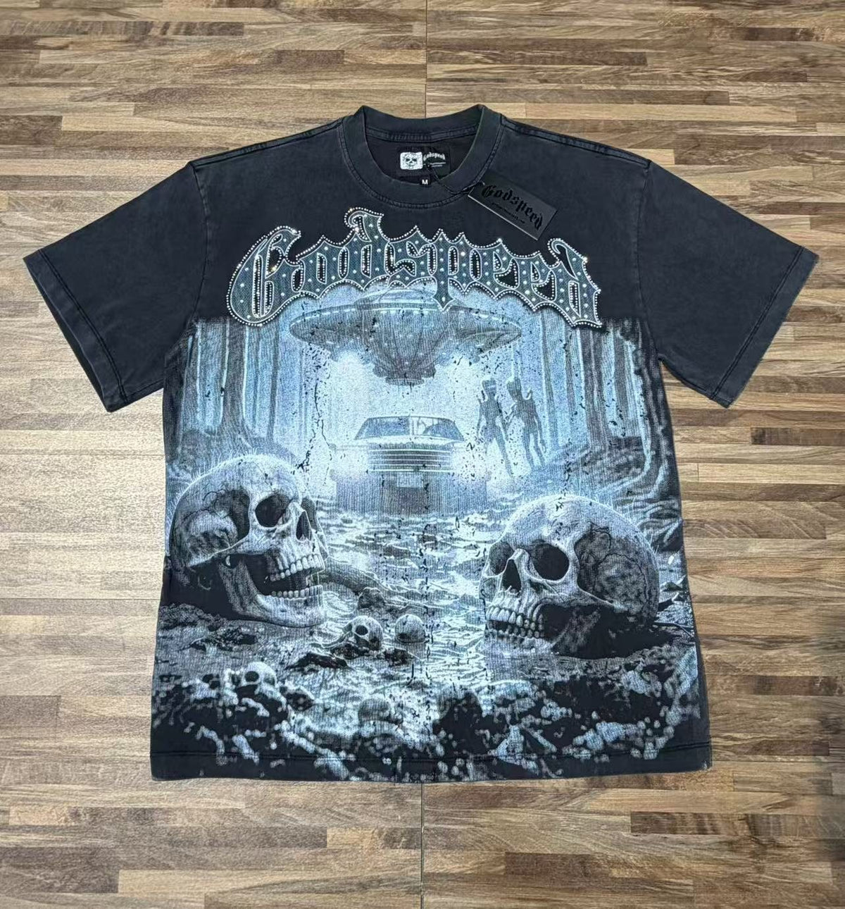 Godspeed Skull Graphic Short-Sleeve T-Shirt ¡ª front