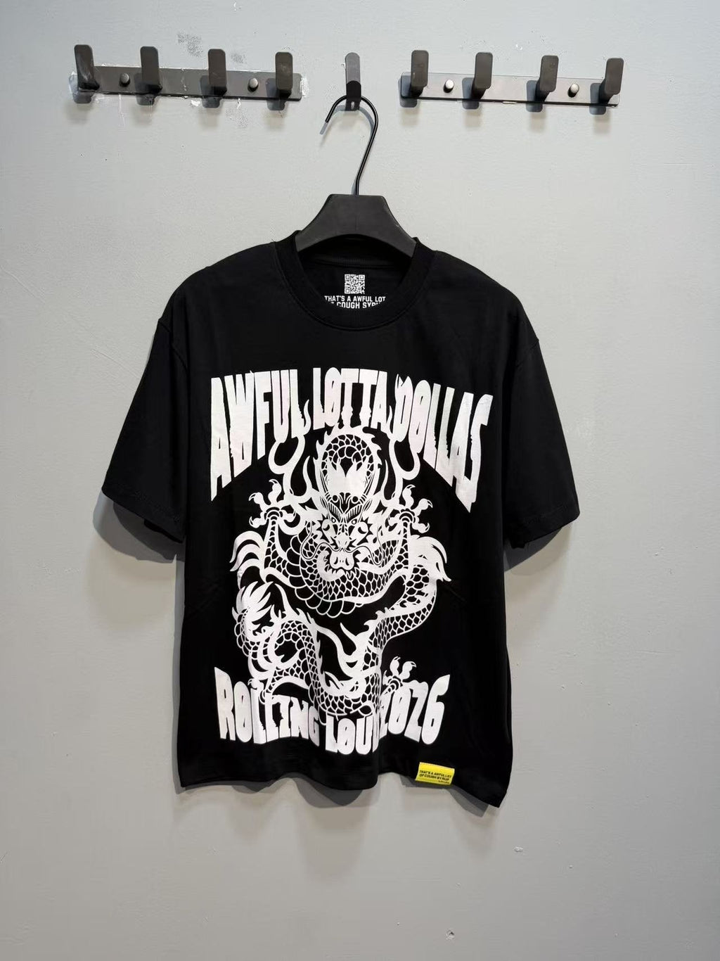 THAT'S A AWFUL LOT OF COUGH SYRUP P47 Graphic Black Short-Sleeve T-Shirt ¡ª front