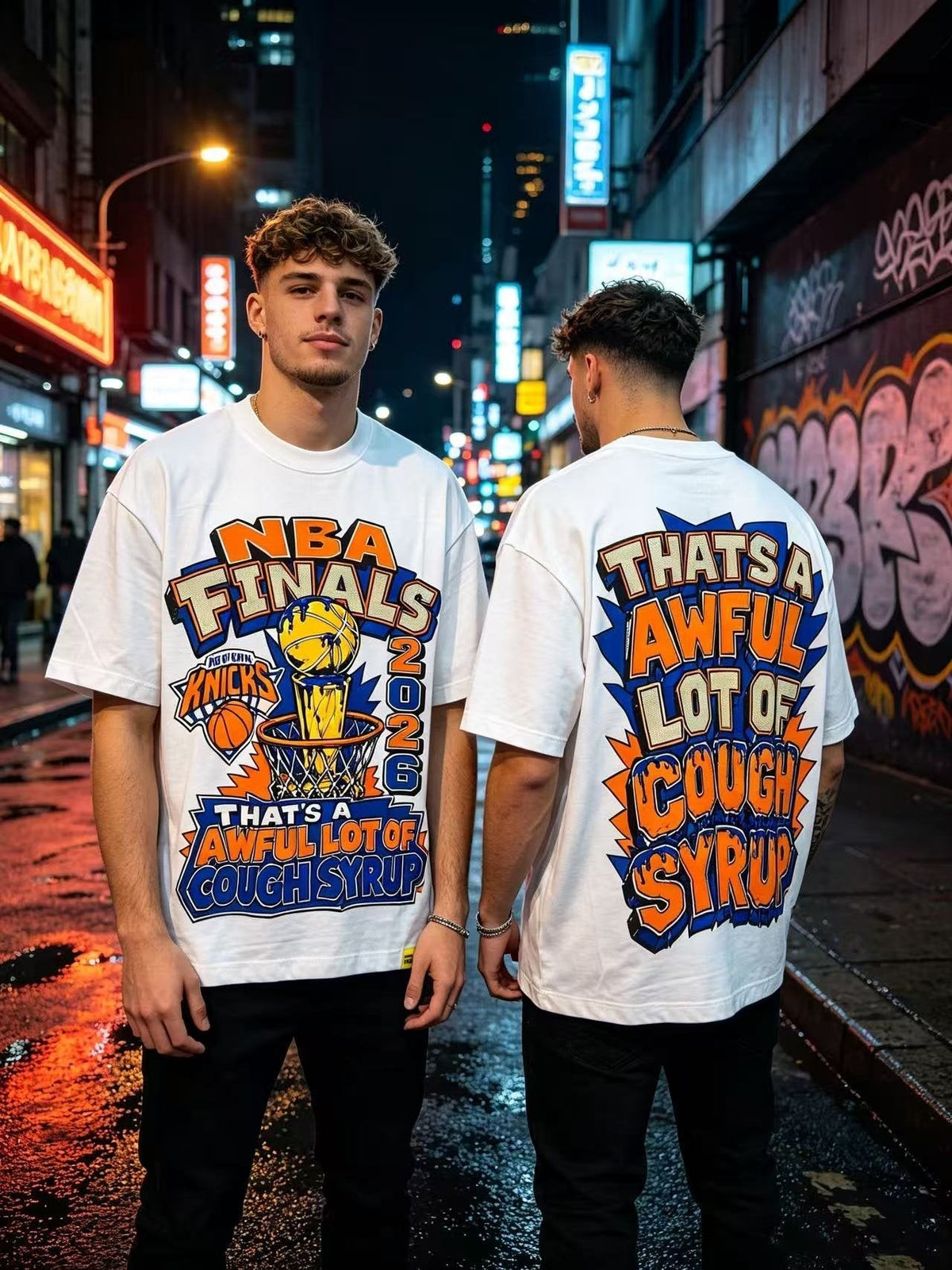 THAT'S A AWFUL LOT OF COUGH SYRUP Front & Back Graphic T-Shirt ¡ª context