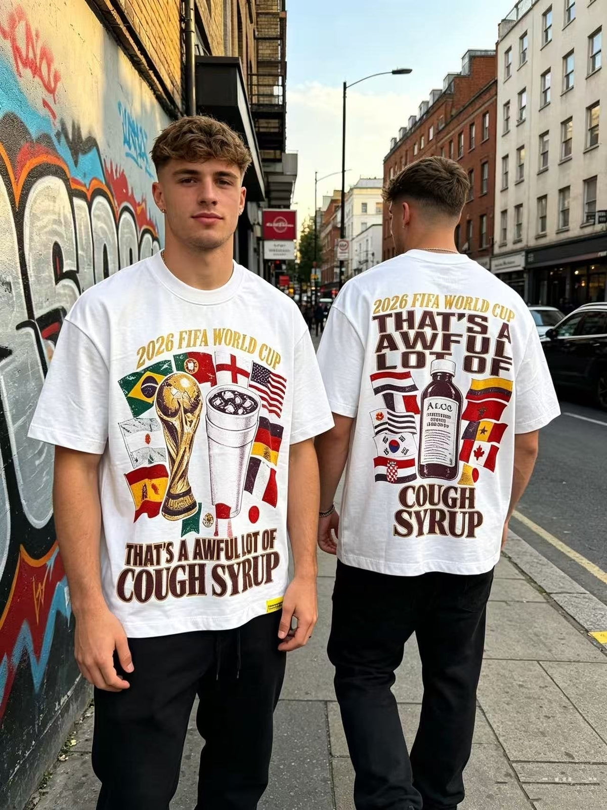 THAT'S A AWFUL LOT OF COUGH SYRUP World Cup Graphic Short-Sleeve T-Shirt ¡ª context
