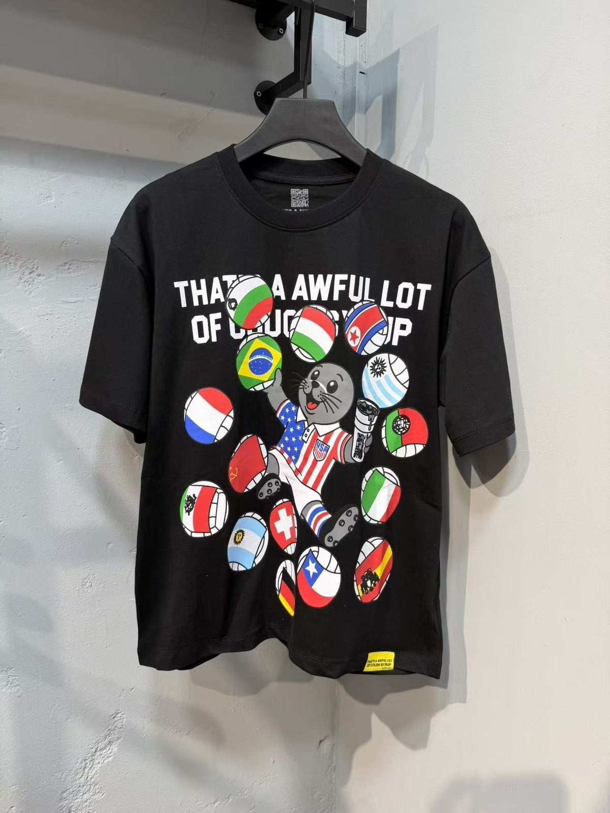 THAT'S A AWFUL LOT OF COUGH SYRUP Bear Graphic T-Shirt ¡ª front