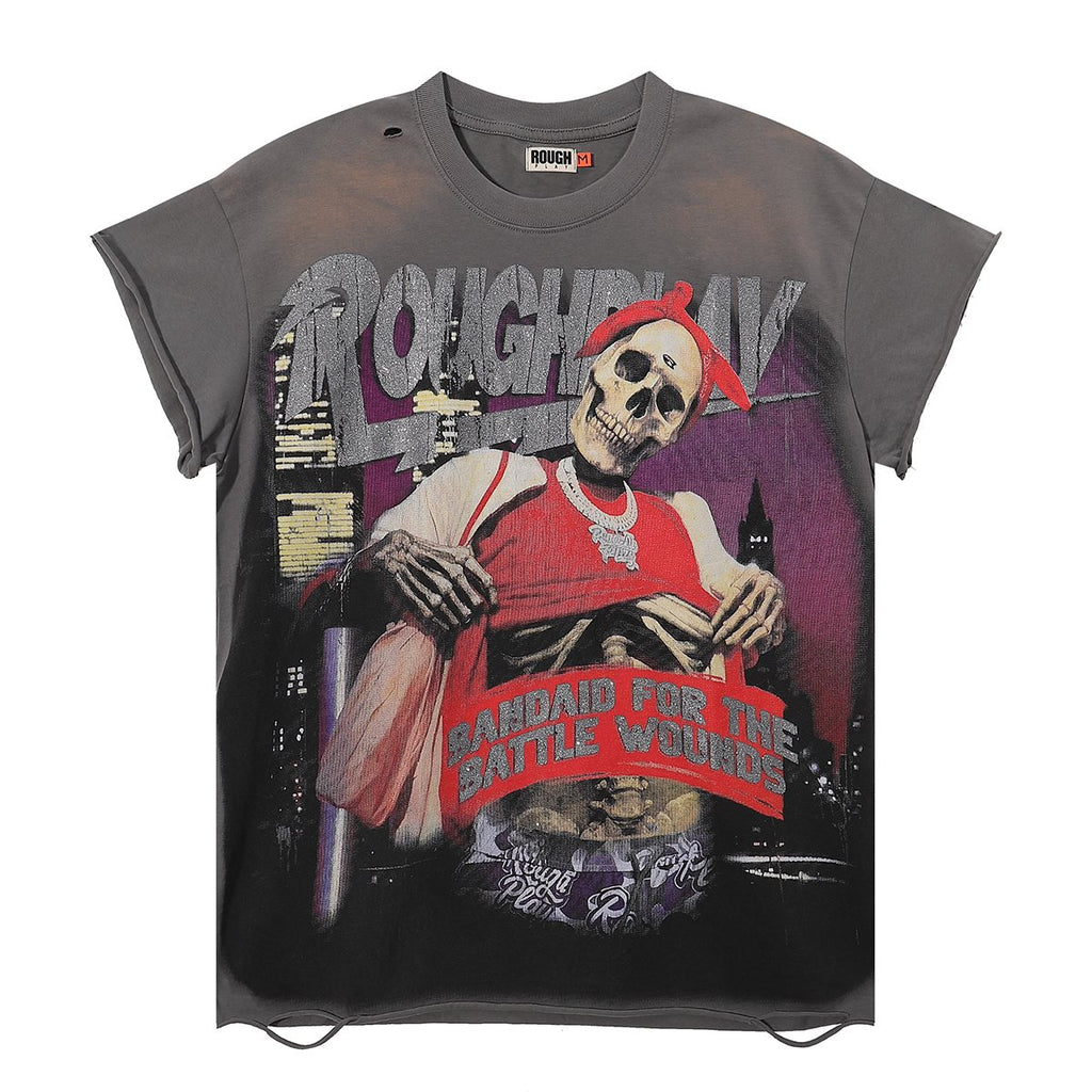 Rough Play Skull Globe Sleeveless T-Shirt ¡ª hero