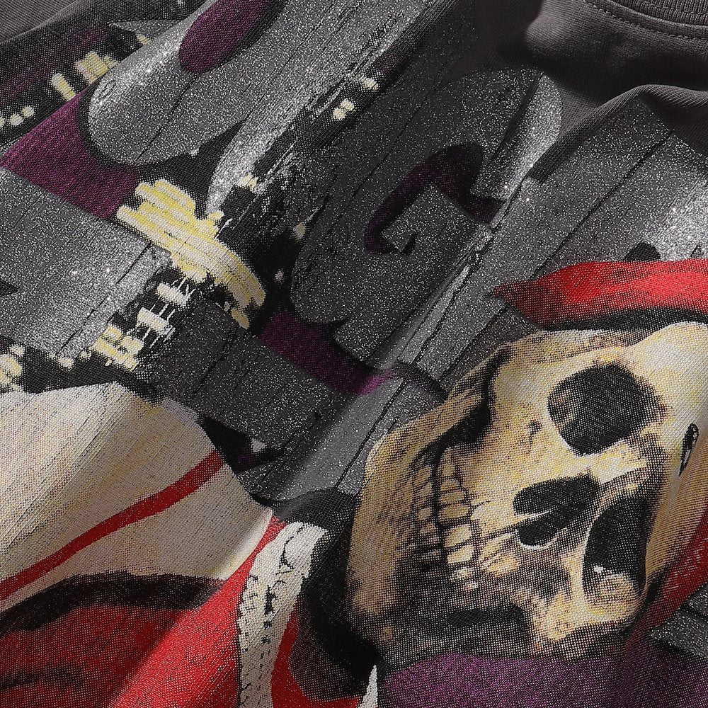 Rough Play Skull Globe Sleeveless T-Shirt ¡ª detail