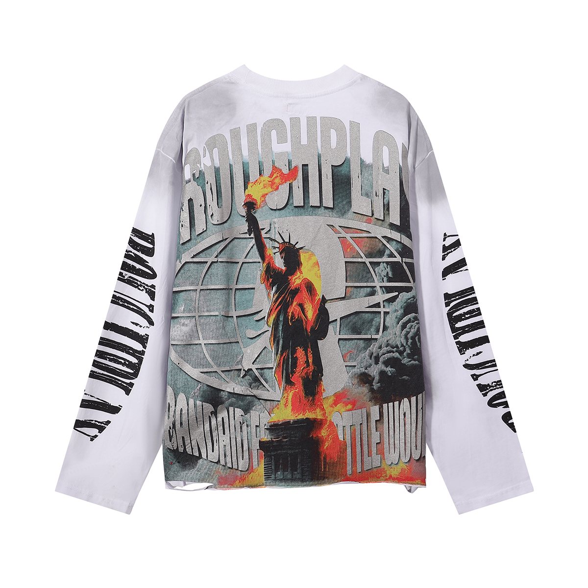 Rough Play Statue of Liberty Graphic Long-Sleeve T-Shirt ¡ª back