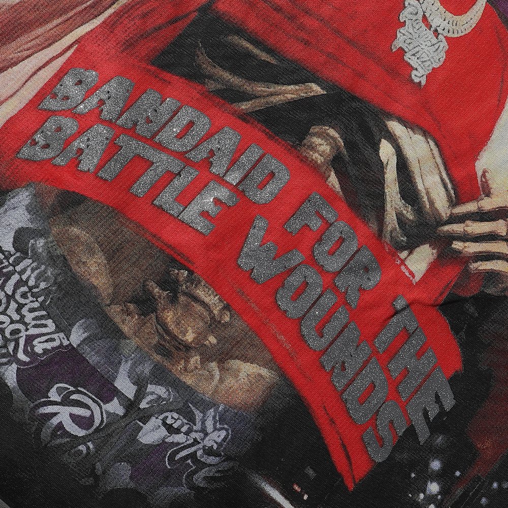 Rough Play Thug Life Skeleton Graphic Long-Sleeve T-Shirt ¡ª detail