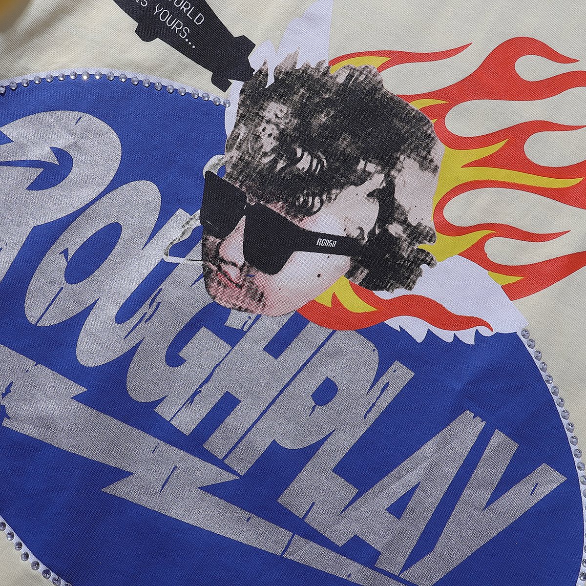 Rough Play SoulBoy Rhinestone Graphic Long-Sleeve T-Shirt ¡ª detail