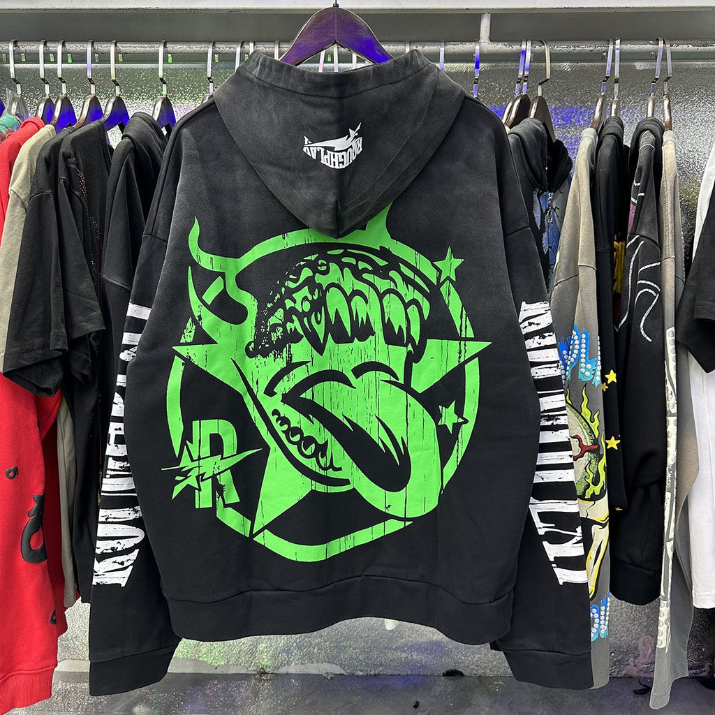 Rough Play In Car Skull Graphic Hoodie ¡ª context