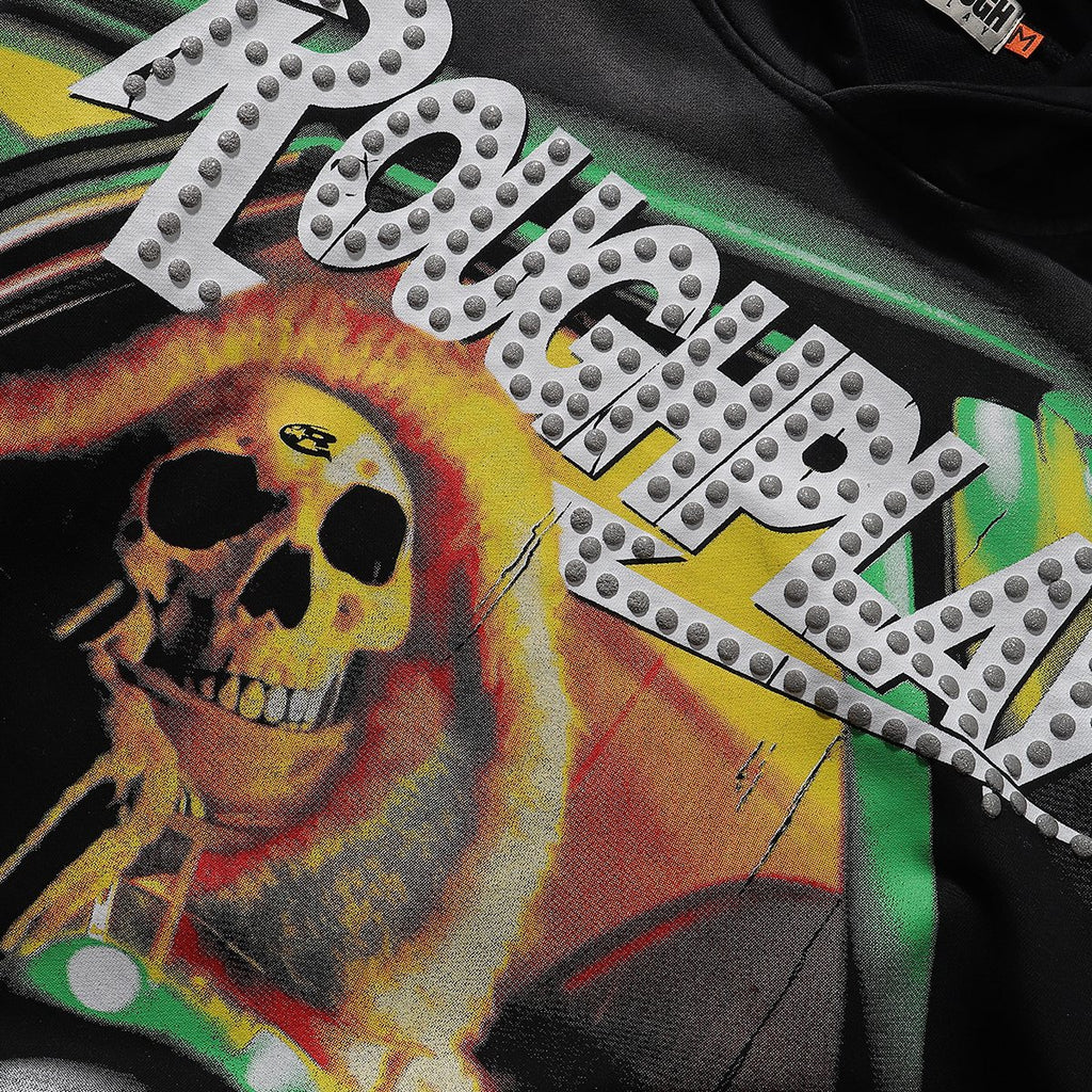 Rough Play In Car Skull Graphic Hoodie ¡ª detail