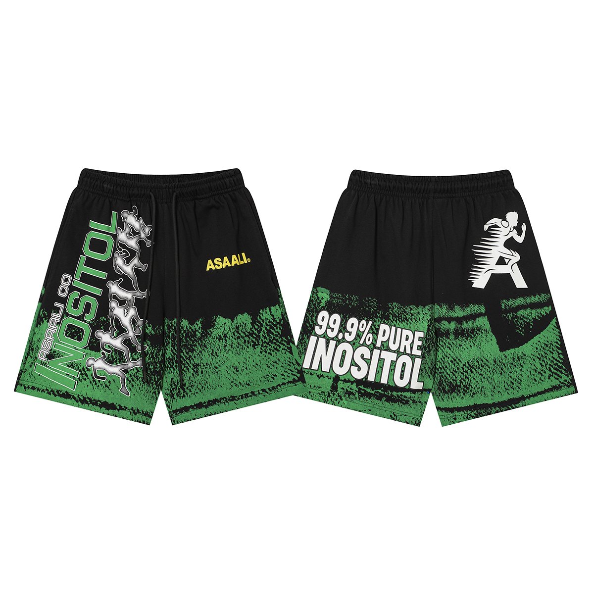 ASAALL Black Multicolor Graphic Shorts ¡ª hero
