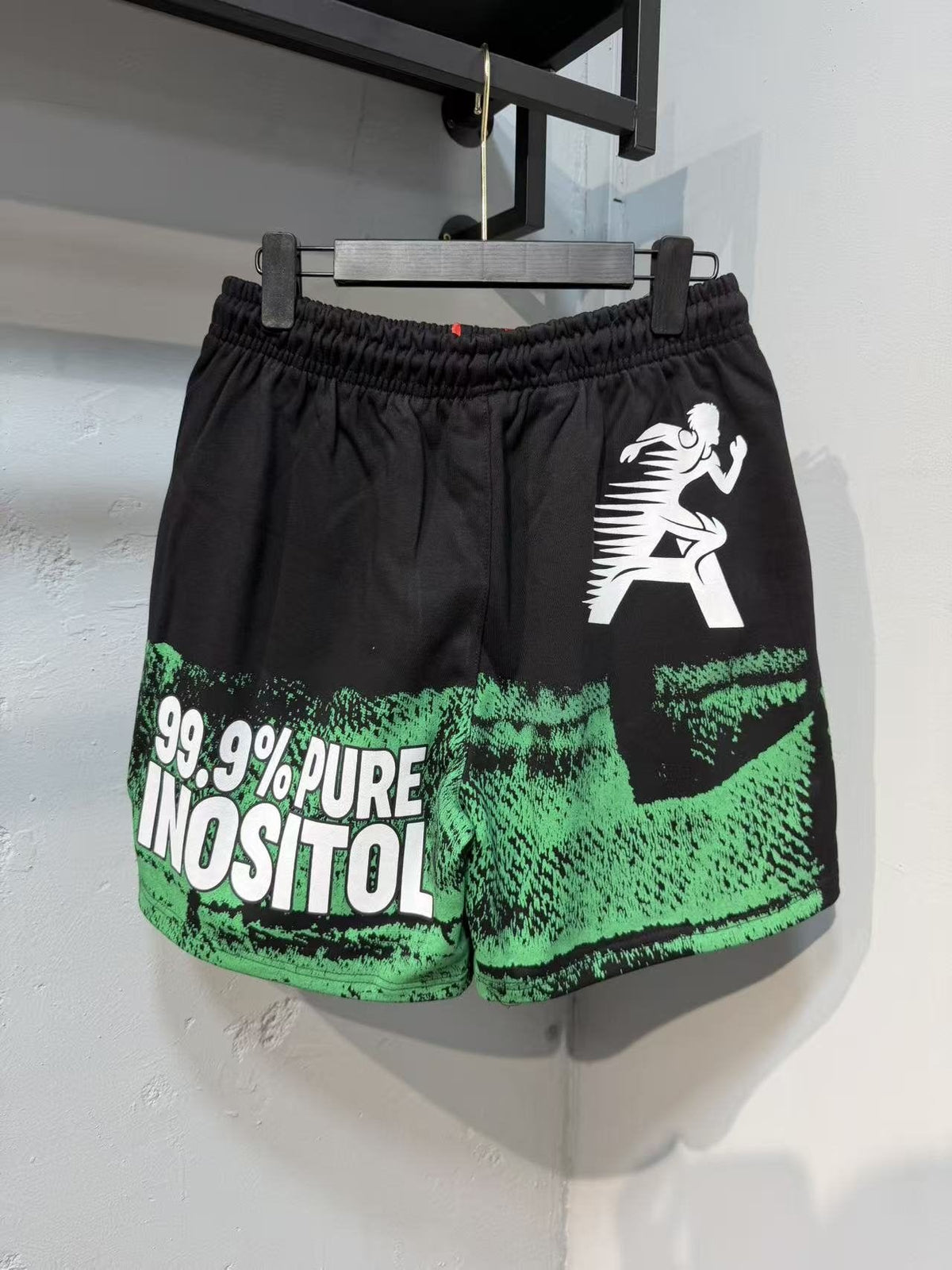 ASAALL Black Multicolor Graphic Shorts ¡ª context