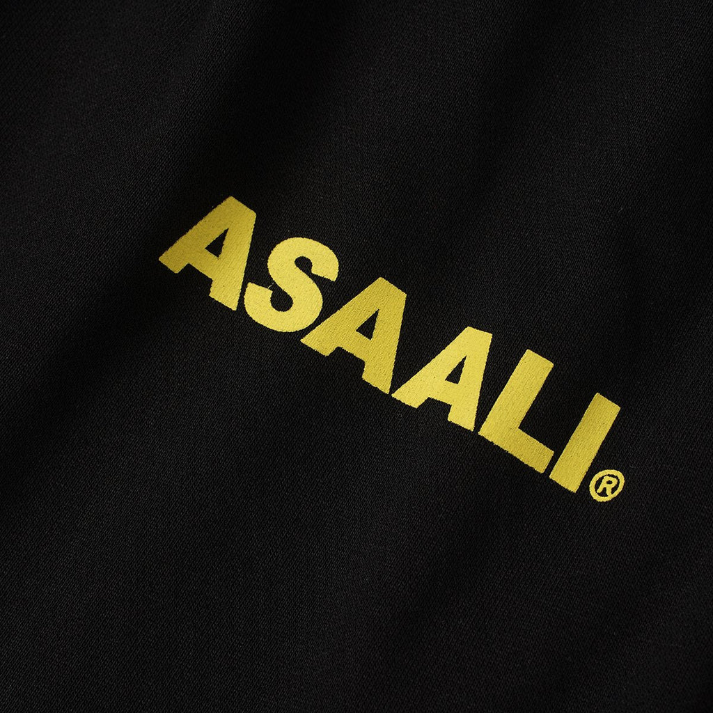 ASAALL Black Multicolor Graphic Shorts ¡ª fabric_closeup