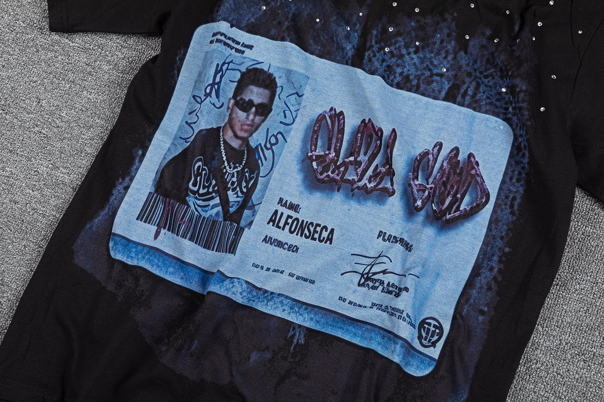Alfonseca God Family Money Graphic T-Shirt ¡ª detail