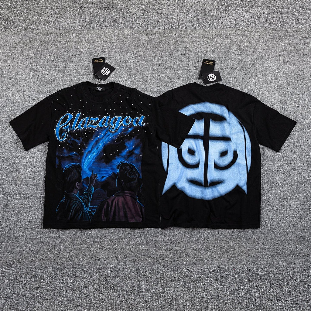 Glazagod Blue Graphic Short-Sleeve T-Shirt ¡ª hero