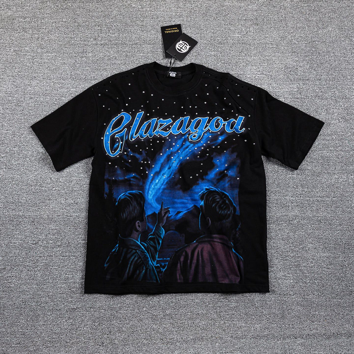 Glazagod Blue Graphic Short-Sleeve T-Shirt ¡ª front