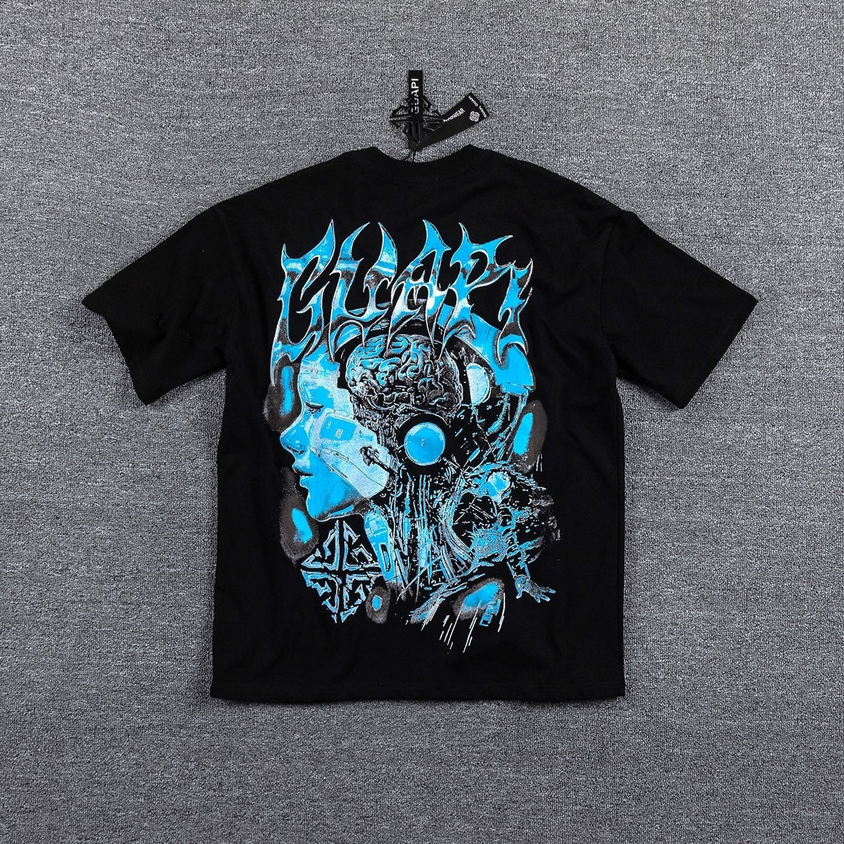 GUAPI Blue Graphic Short-Sleeve T-Shirt ¡ª back